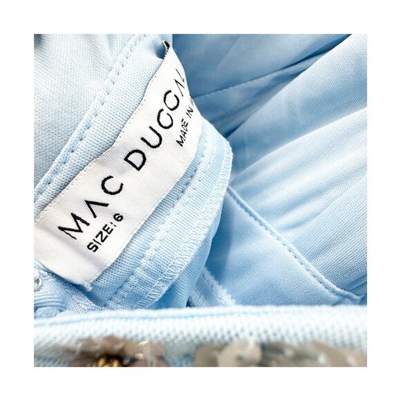 Mac Duggal Women's Floral Embellished Halter Backless A Line Gown Size 10 NWT - Picture 10 of 11